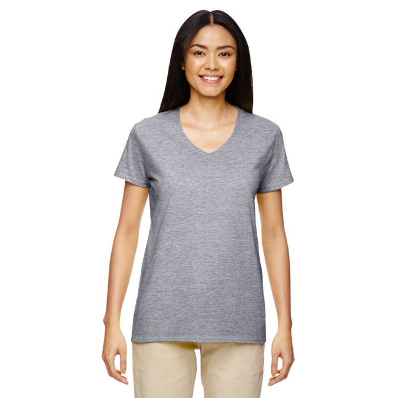 Ladies' Heavy Cotton™ V-Neck T-Shirt Thumbnail