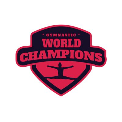 Gymnastic World Champions logo template Thumbnail