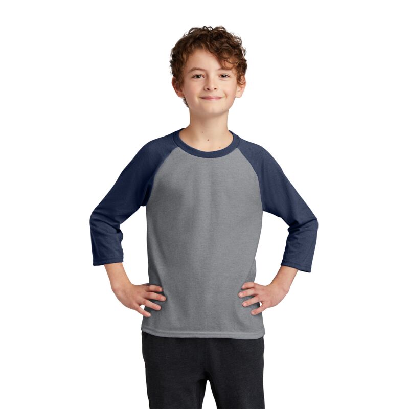 Youth Core Blend 3/4 Sleeve Raglan Tee Thumbnail