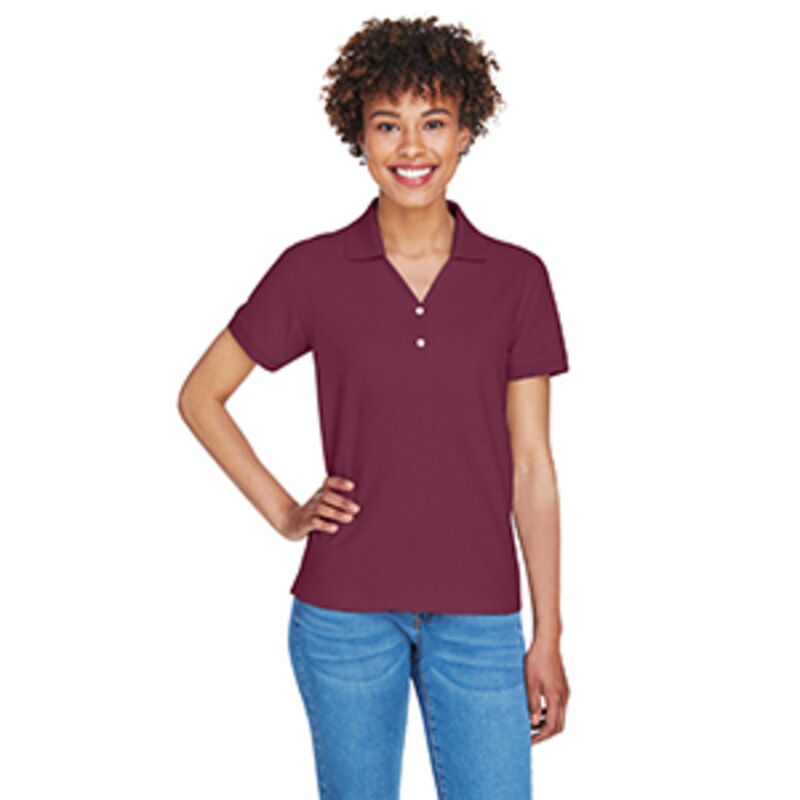 Ladies' Pima Piqué Short-Sleeve Y-Collar Polo Thumbnail
