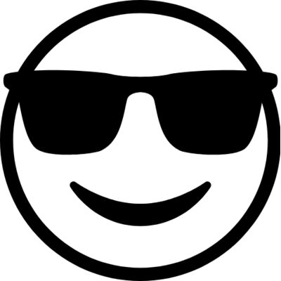 Smiling Face with Sunglasses bw Thumbnail